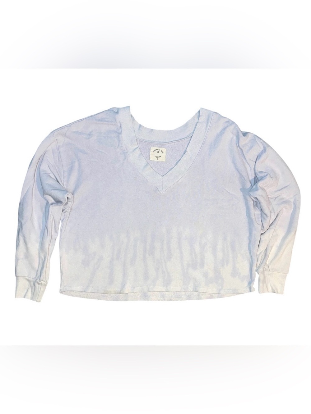 Electric & Rose Raven sweatshirt tie and dye  crop top  V-Neck Sweatshirts